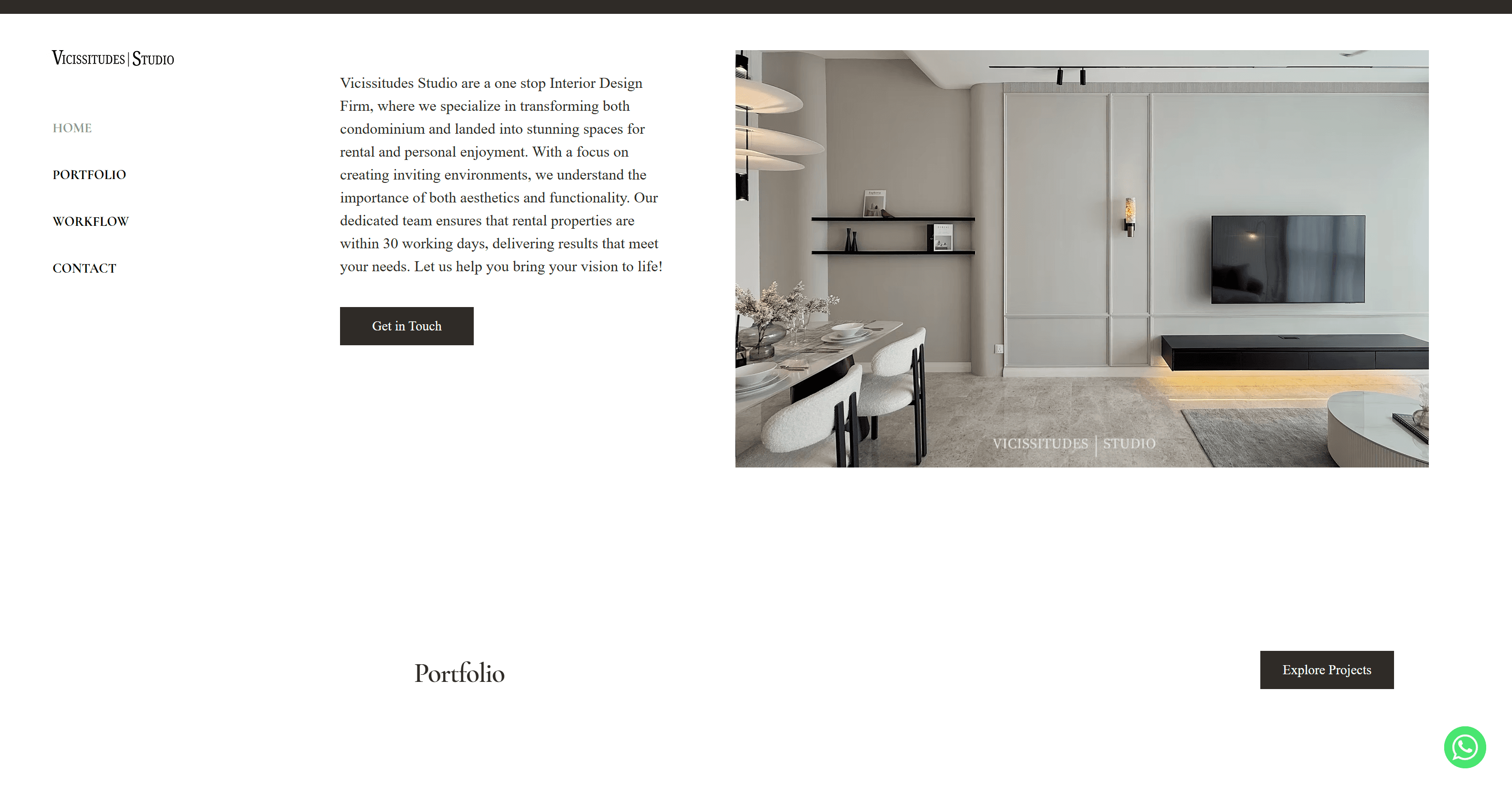 Interior Designer Corporate Website